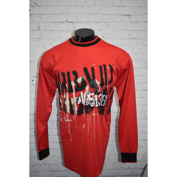 Le Jean De Marithe Francois Girbaud Shirt Mens Large Red Paint Splatter Vintage - Picture 1 of 9